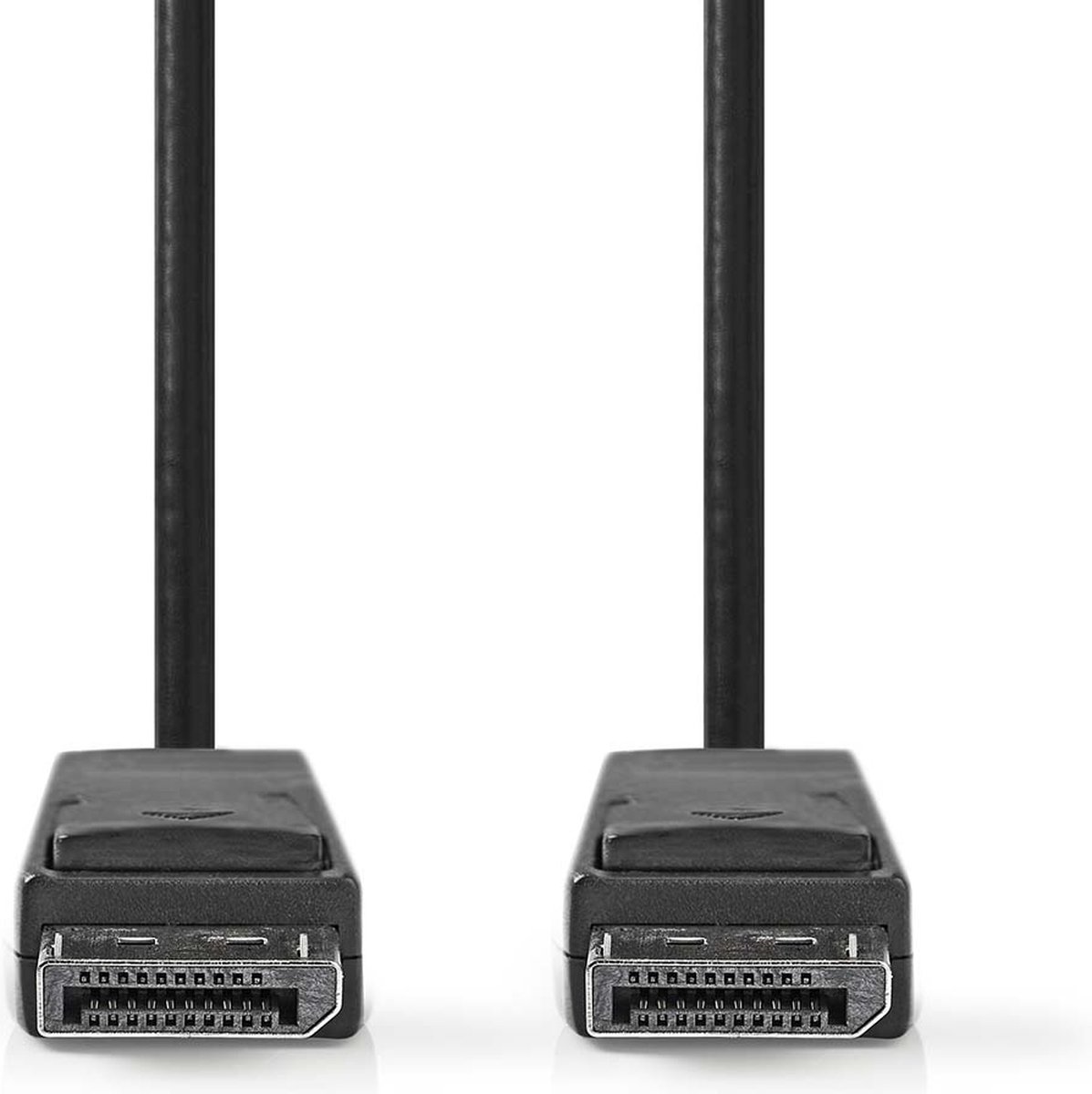 Nedis DisplayPort-Kabel - DisplayPort Male - DisplayPort Male - 8K@60Hz - Vernikkeld - 2.00 m - Rond - PVC - Zwart - Polybag