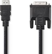 Nedis HDMI™ Kabel | HDMI™ Connector | DVI-D 24+1-Pins Male | 1080p | Vernikkeld | 2.00 m | Recht | PVC | Zwart | Label