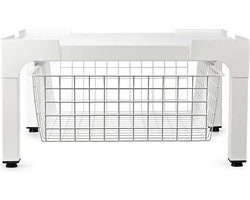 Nedis Wasmachine Verhoger met Mand - Opbouwmeubel - Wasmachine en Droger - 200 kg - Wit