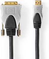 HDMI™ Kabel | HDMI™ Connector | DVI-D 18+1-Pin Male | 1080p | Verguld | 1.50 m | Recht | PVC | Antraciet | Clamshell