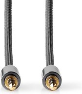 Câble audio stéréo Nedis | Mâle 3,5 mm - Mâle 3,5 mm | Gun Metal Gris | Câble tressé | 2,0 m