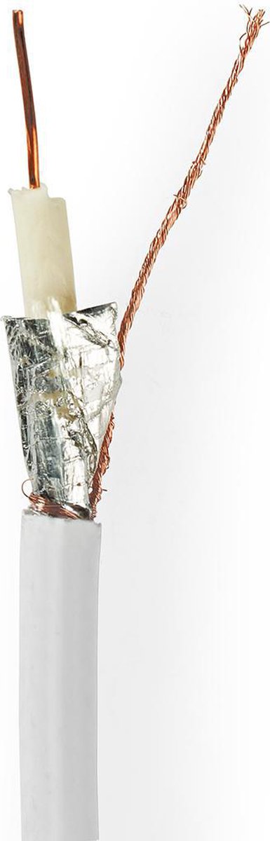 Coaxkabel | RG6T | 25,0 m | Wit