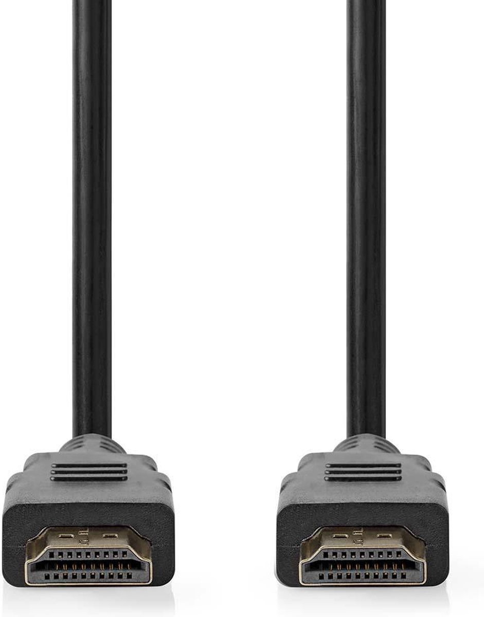 Nedis High Speed ​​HDMI-Kabel met Ethernet - HDMI Connector - HDMI Connector - 1080p@60Hz - 10.2 Gbps - 2.00 m - Rond - PVC - Zwart - Label