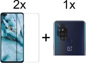 Beschermglas OnePlus Nord N10 Screenprotector 2 stuks - OnePlus Nord N10 Screen Protector Camera - 1 stuk