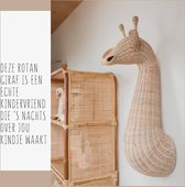 Rieten Giraf rotan - Dierenkoppen | Wanddecoratie kinderkamer babykamer | Jungle | Dierenkop | giraffenkop | giraf | riet | rotan | kinderkamer | babykamer