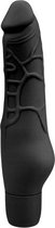 Realistische siliconen vibrator - zwart - 19 cm