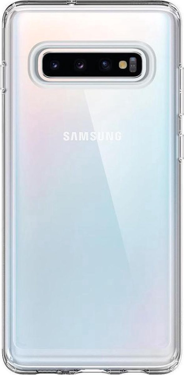 Samsung S10+ hoesje transparant - Flexibel Jelly cover Samsung Galaxy S10 Plus hoesje - Transparant - Telefoonhouder meegeleverd - PLUS variant
