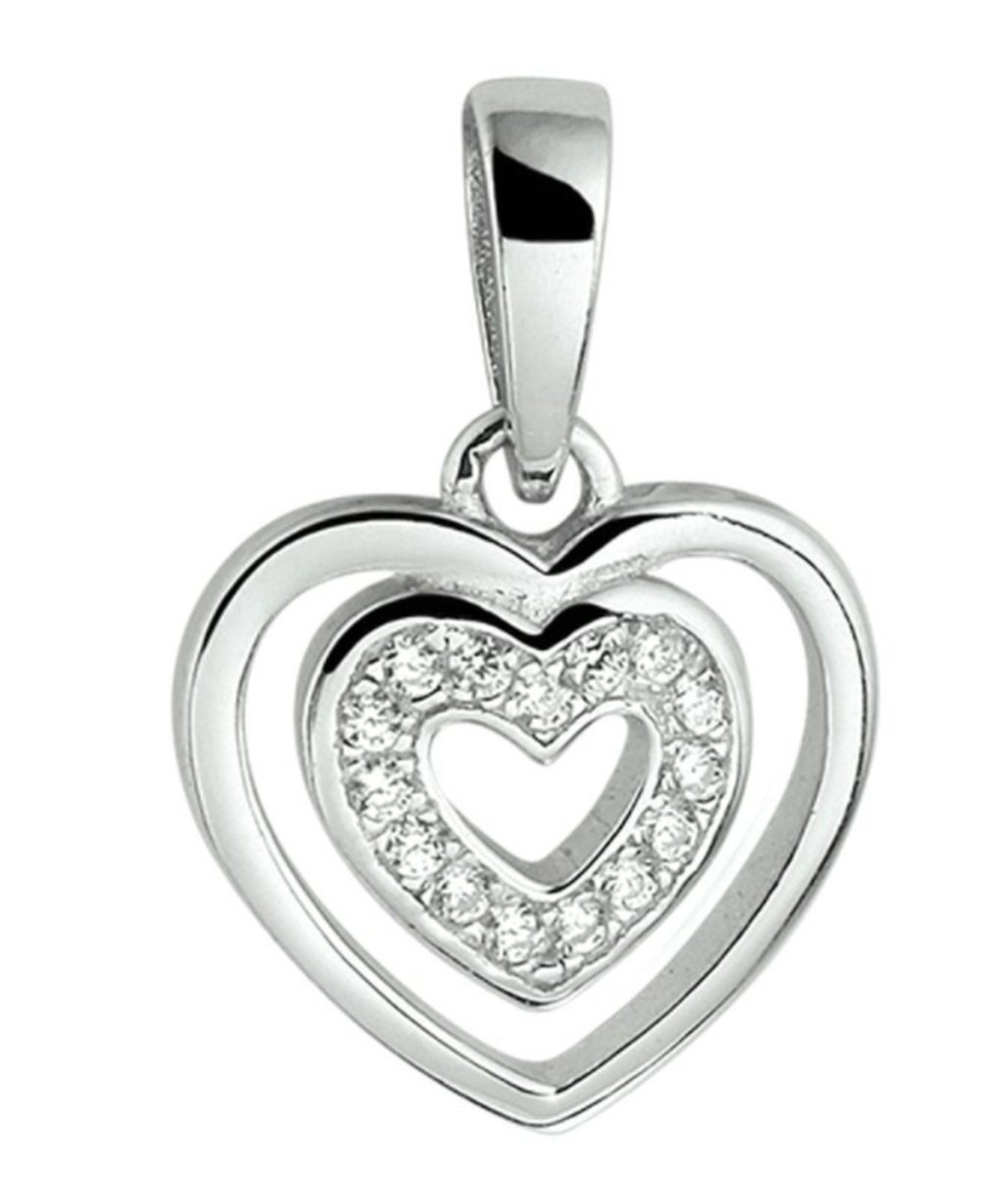 JO WISDOM Damesketting oneindig hart zilver 925