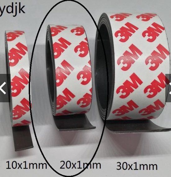 OUZRETUCU Magneetstrip, zelfklevend, sterk, 6 stuks, 15 cm x 25 mm x 2 mm, magneetband om te plakken, magneetstrips voor koelkast, kast, keuken