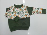 k&b -  baby overslag shirtje unisex Maat 74 - 6/9 Maanden- groen