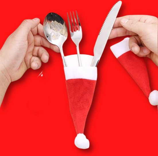 BESPORTBLE Mini kerstmuts lollipop hoed wijnfles afdekking 24 stuks kleine kerstmanmuts mini kerstman muts Kerstmis Xmas party cosplay kostuum accessoires