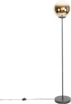 QAZQA pallon - Art Deco Vloerlamp | Staande Lamp - 1 lichts - H 143 cm - Goud  -  Woonkamer | Slaapkamer | Keuken