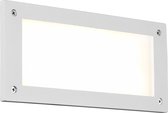 LED Tuinverlichting - Wandlamp Buitenlamp - Trinon Kitsu - 9W - Warm Wit 3000K - Rechthoek - Mat Wit - Aluminium