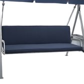 Beautissu Loft HS Set á 2x zitkussens - tuinbank kussen voor schommelbank 180 x 50 x 6cm – schommelstoel kussens donker blauw