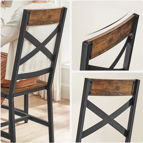 chairus Gestoffeerde eetkamerstoelen, set van 2 keukenstoelen met rotan rugleuning, moderne fauteuil van imitatiebont (wit