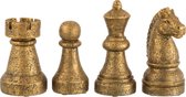 Schaakstuk Poly Antiek Goud Small Assortiment Van 4