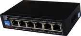 Foscam PS106G  Netwerkswitch - 4+2-poort Gigabit PoE Switch