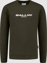 Ballin Amsterdam -  Jongens Slim Fit   Sweater  - Groen - Maat 152