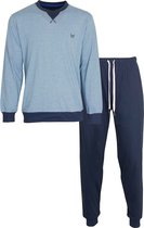 MEQ heren Pyjama Blauw MEPYH2012A - Maten: 3XL