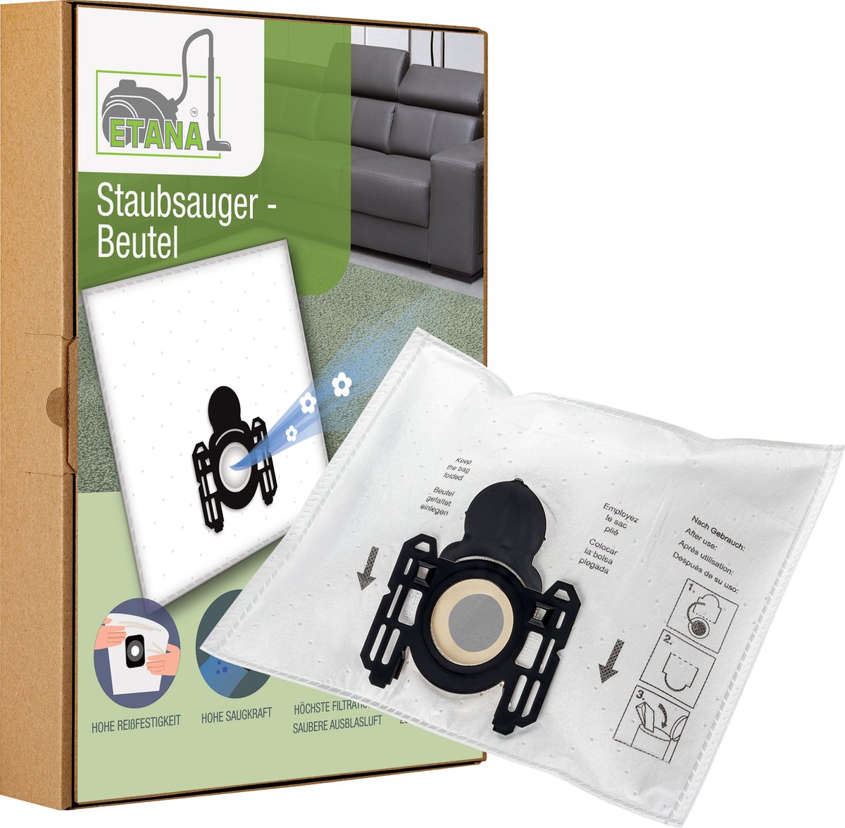 30x Etana stofzuigerzak compatibel met Progress STUTTGART PC2366 | PC 2366 1600W - 30 stofzuigerzakken