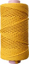 Katoen macramé touw - Macramé koord - Goudsbloem - 3mm dik - 140 meter - 600 gram