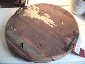 Houten Dienblad | tray round old wood | ø42 | naturel