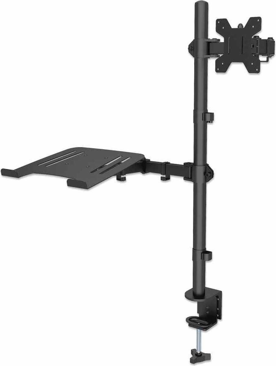 MH Desktop Combo Mount with Monitor Arm and Laptop Stand