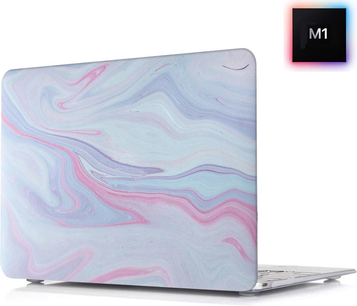 MacBook Air 13 Inch Hard Case - Hardcover Shock Proof Hardcase Hoes Macbook Air M1 2020 (A2337) Cover - Abstract Pink