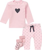 Noppies Prematuur SET (4delig) Roze broekje, shirt en sokjes - Maat 44