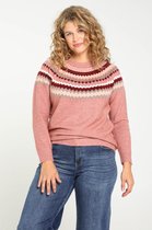 Paprika Dames Raglantrui met jacquardmotief - Trui - Maat 50