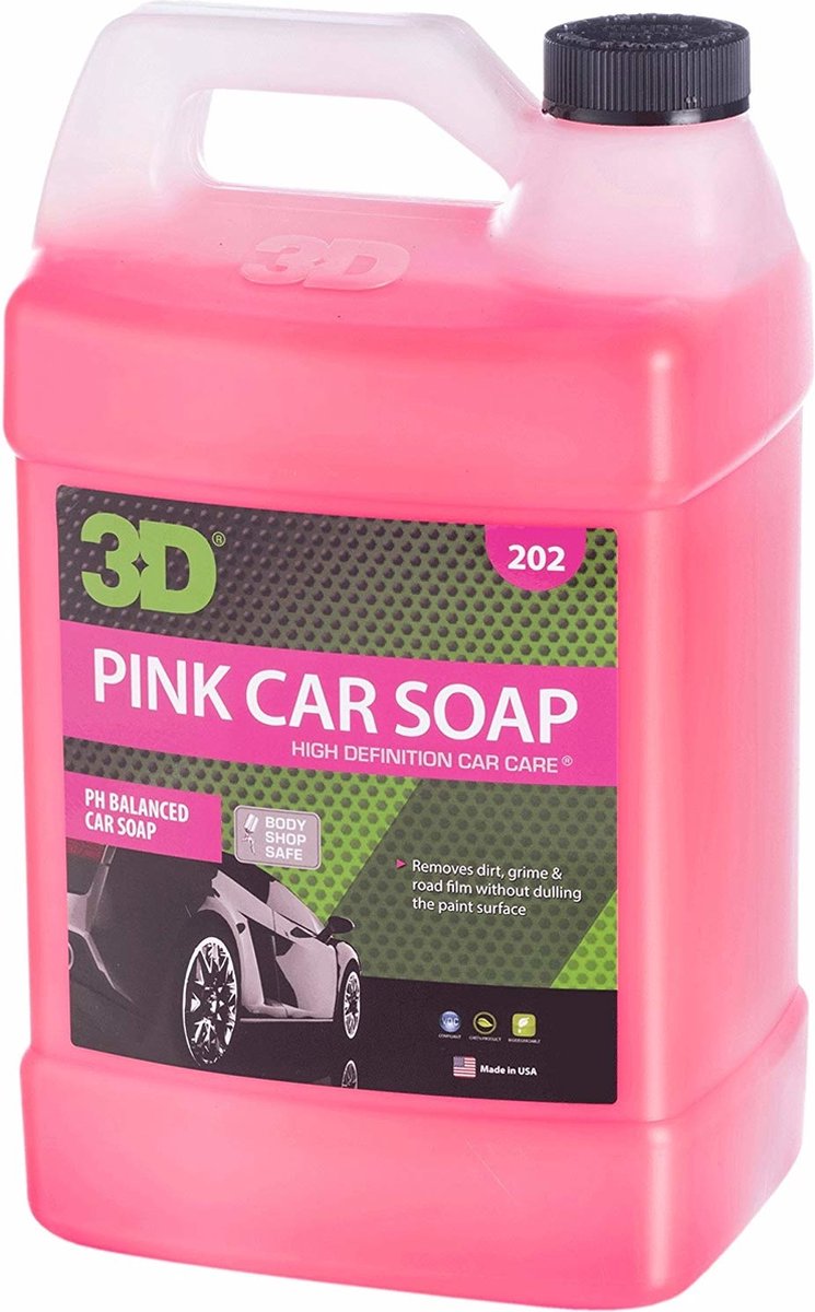 3D pink car soap - gallon