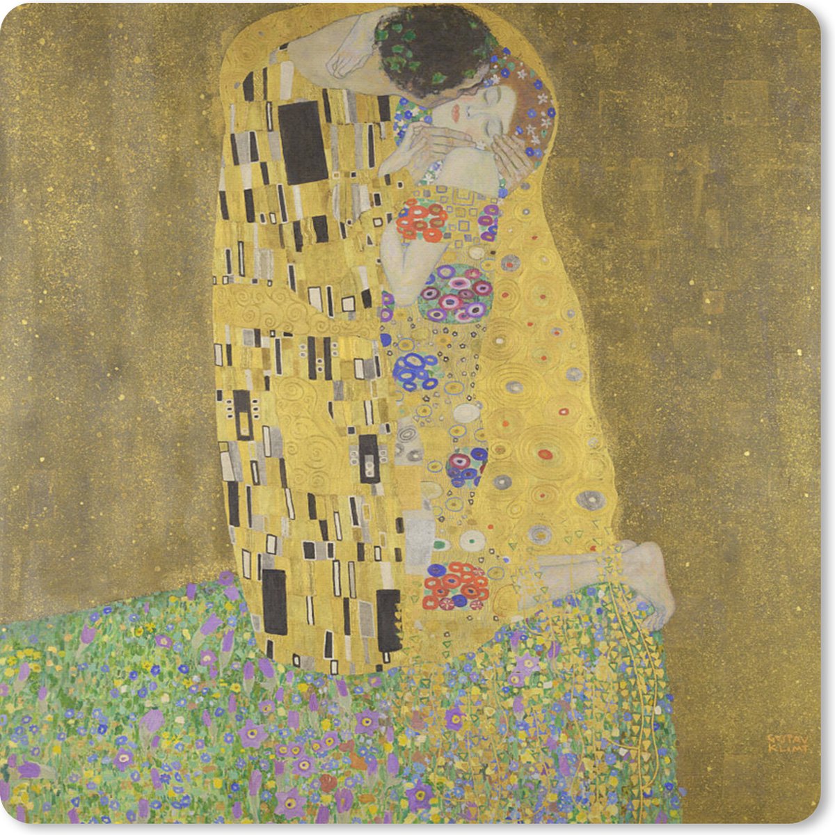 Muismat 30x30 cm - Mousepad De kus - Gustav Klimt - Muismatten