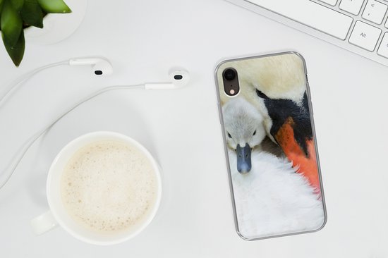 Coque iPhone XR - Cygne - Poussin - Macro - Coque de téléphone en Siliconen