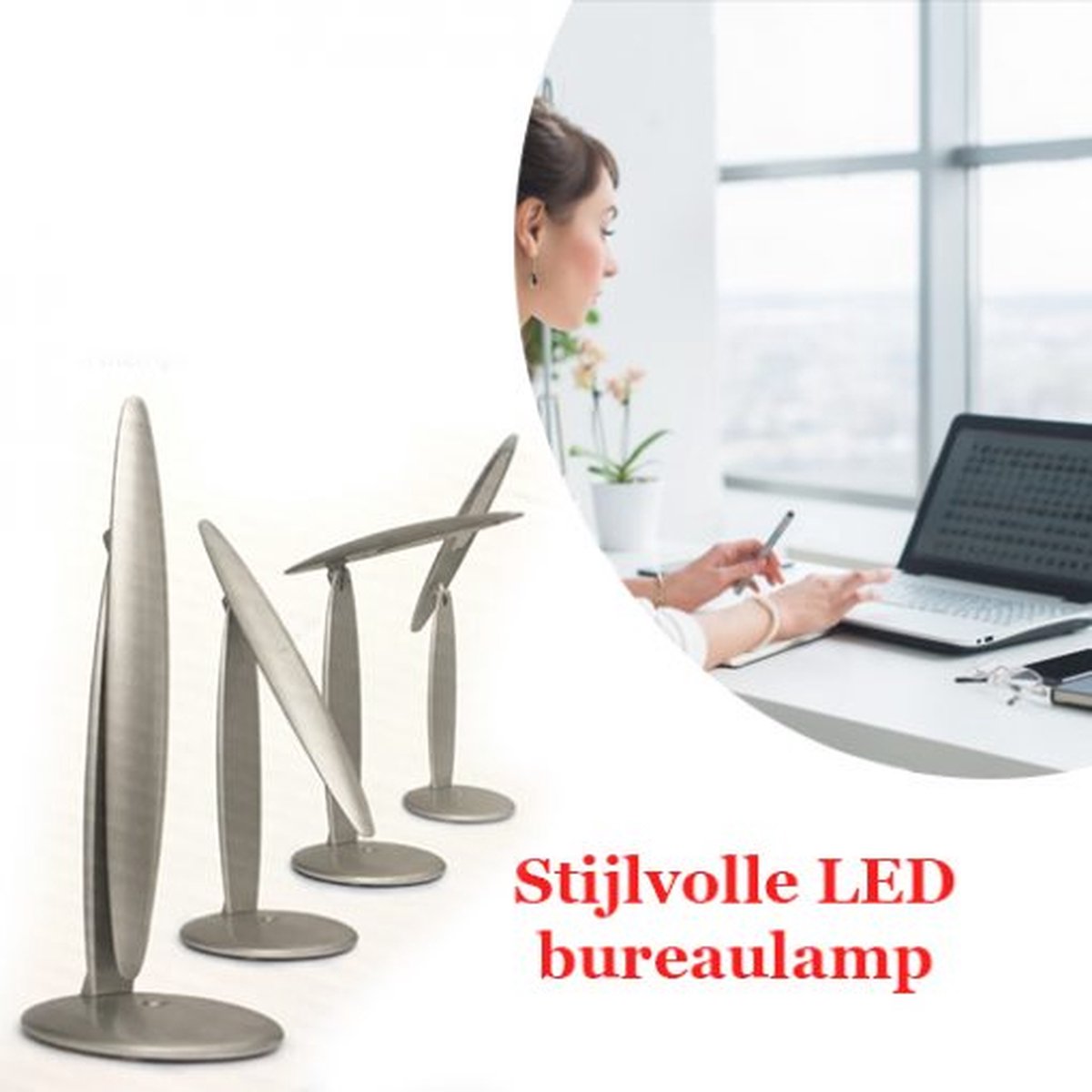 Stijlvolle LED Bureaulamp – Een Eyecatcher Elk Bureau in Donkergrijs