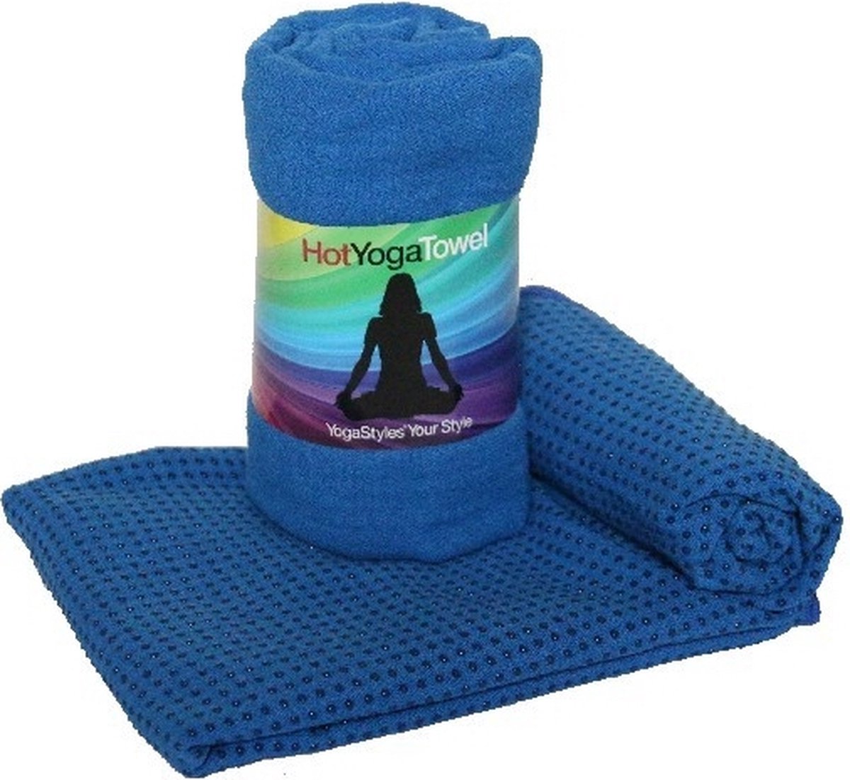 YogaStyles Hot Yoga handdoek blauw (183x62cm, anti-slip)