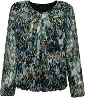 Pink Lady blouse groen/bruin print LM - maat XL