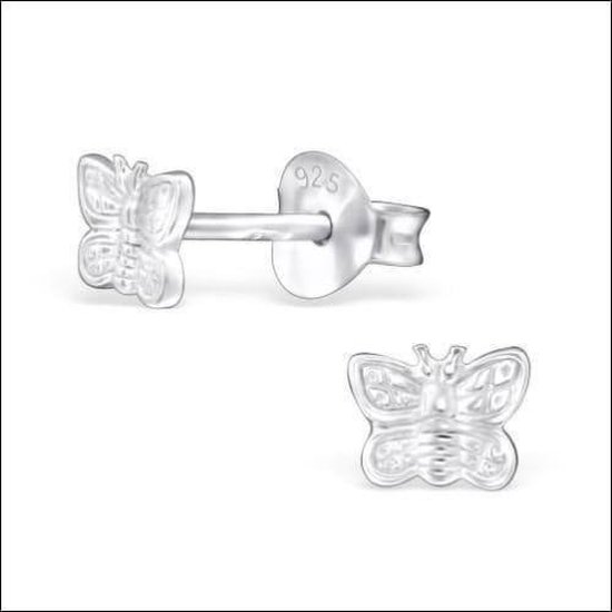 Aramat jewels ® - 925 sterling zilveren oorbellen vlinder 5.5mm