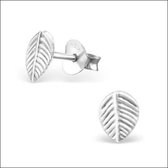 Aramat jewels ® - 925 sterling zilveren oorbellen blad bewerkt