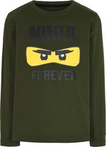 Lego Wear Longsleeve Ninjago Forever donkergroen - maat 134