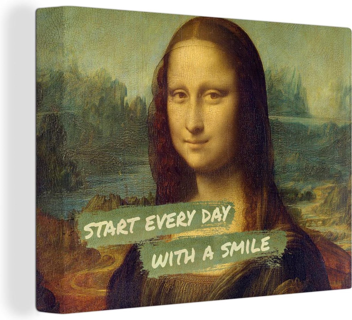 Tableau - Toile,Peinture d'art sur toile Mona Lisa,support de papier