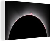Tableau sur toile Gros plan d'une éclipse solaire - 30x20 cm - Décoration murale