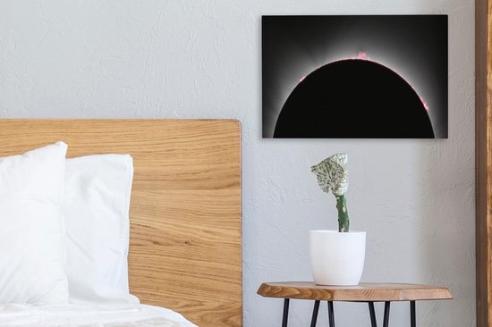 Tableau sur toile Gros plan d'une éclipse solaire - 30x20 cm - Décoration murale