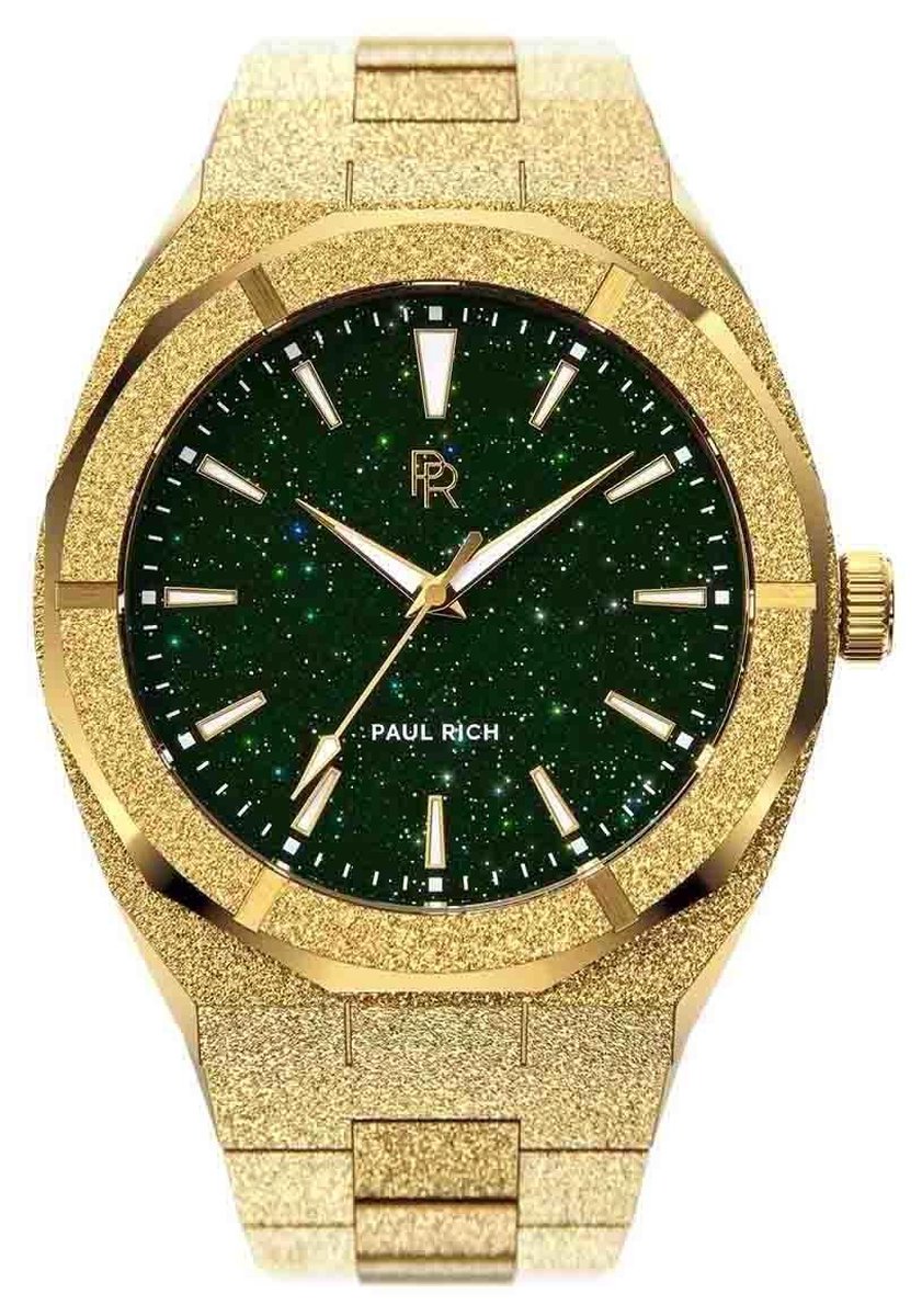 Paul Rich Frosted Star Dust Green Gold FSD03 horloge 45 mm