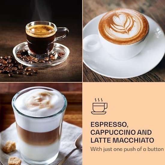 Klarstein Koffiemachine Espresso Pistonmachine met Melkopschuimer, 1,8 L Mini Espressomachine met Piston, 20 Bar RVS Compact, Melkreservoir, 1350 W Koffiemachine voor Gemalen Koffie - Stoompijpje Touch LED - Coffee Machine