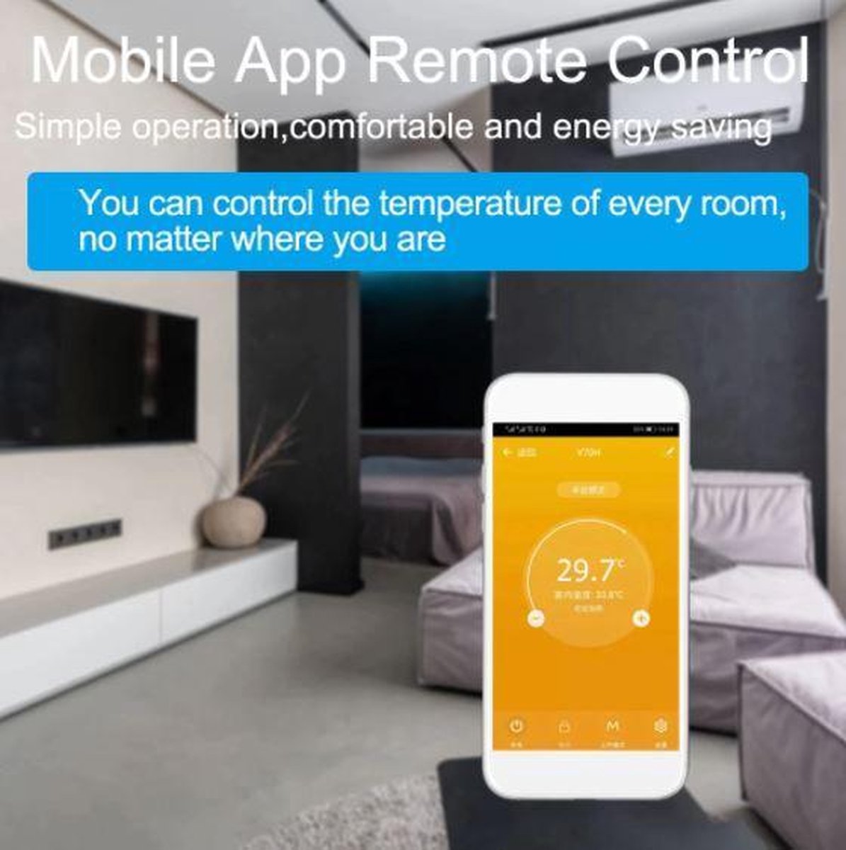 Amdohai Wireless APP Télécommande Prise de courant Thermostat intelligent Hygrostat  Prise de prise de synchronisation Compatible avec Echo Nest Home AC90- Prise  15A 