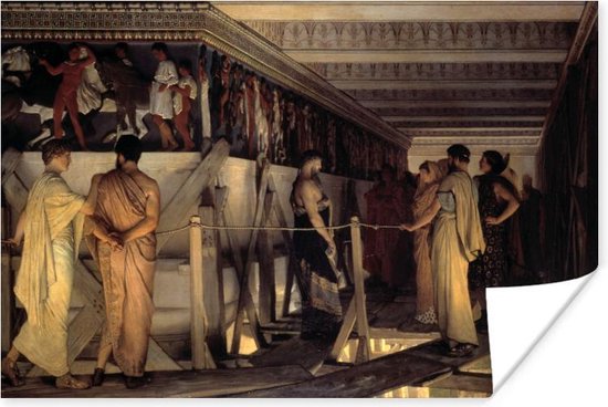 Poster Phidias Showing the Frieze of the Parthenon to his Friends - Lawrence Alma Tadema - 90x60 cm