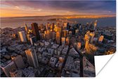 Affiche aérienne San Francisco 180x120 cm - Tirage photo sur Poster (décoration murale salon / chambre) / Affiche Villes XXL / Groot format!