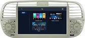 Wireless CarPlay Fiat 500 2007-2015 4+64GB Android 10 navigatie en multimediasysteem bluetooth USB WiFi Beige