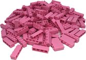 125 Bouwstenen 1x4 | Roze | compatibel met grote merken | SmallBricks