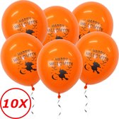 Halloween Versiering Decoratie Helium Ballonnen Feest Versiering Halloween Accessoires Ballon Oranje Heks – 10 Stuks